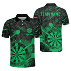 Custom Team Darts Polo Shirt Mens  Black Red, Custom Darts Shirts DZ0011