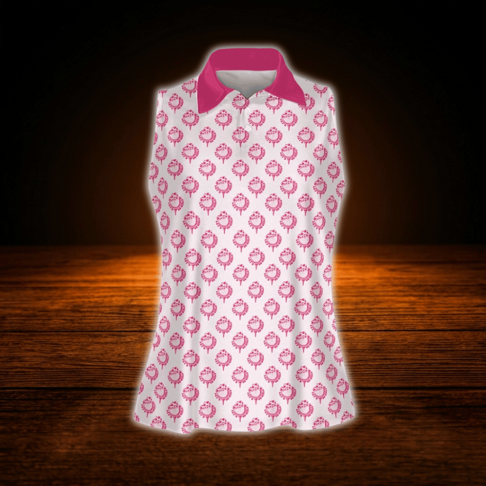 Let's Go Girl Cowgirl Pink Women Sleeveless Golf Shirts, Women's Western Golf Shirts