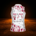 Custom Par Then Bar Flamingo Wine Golf Sleeveless Shirt For Women, Custom Flamingo Golf Shirt For Ladies