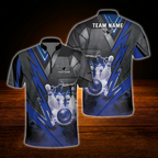 Custom Flame Thunder Bowling Jersey For Men, Custom Flame Bowling Team Shirt