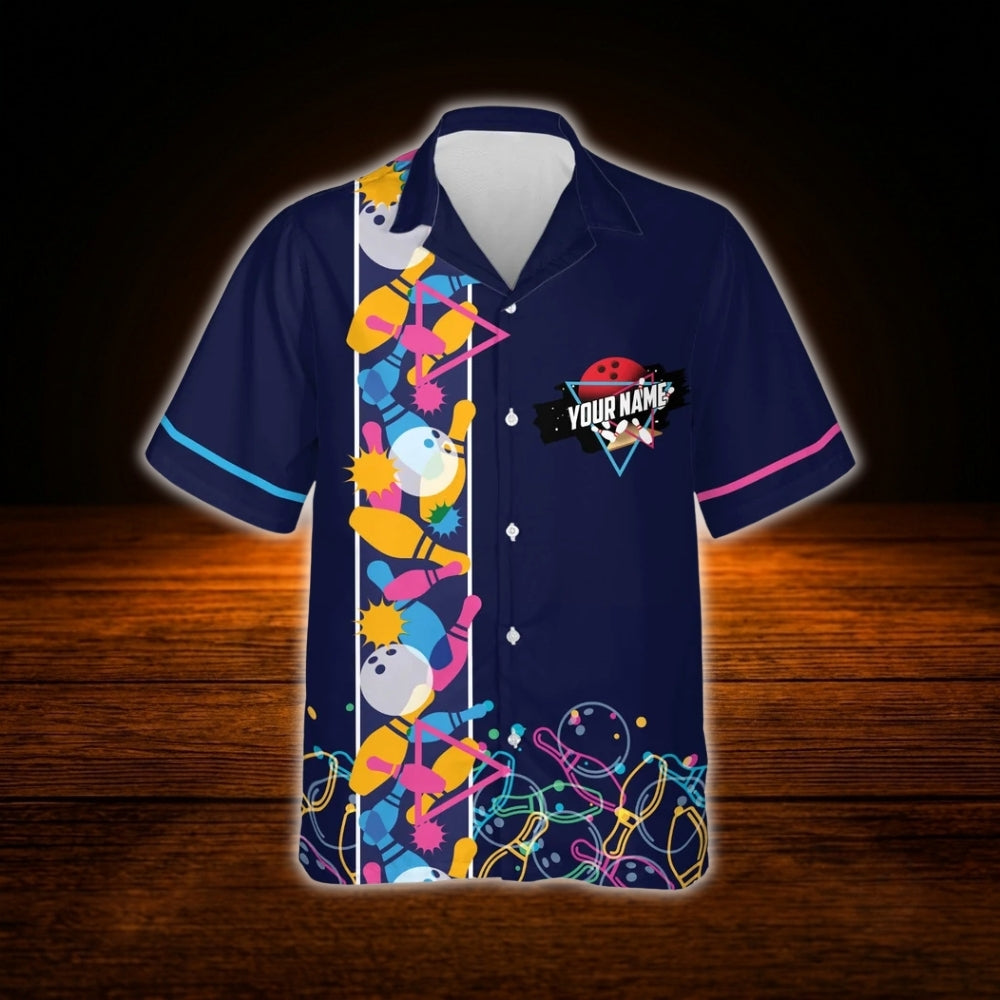 Sometimes I Can Almost Hear The Ten Pin Laughing Custom Mens Bowling Hawaiian Shirt, Custom Funny Bowling Shirt