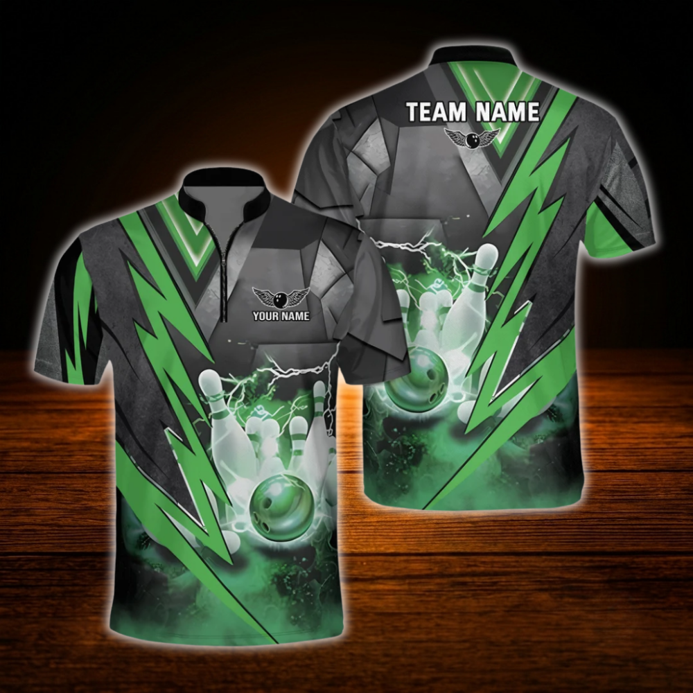 Custom Flame Thunder Bowling Jersey For Men, Custom Flame Bowling Team Shirt