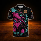 Octopus Custom Darts Polo Shirt For Men, Custom Team Octopus Dart Shirts