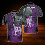 Custom Flame Thunder Bowling Jersey For Men, Custom Flame Bowling Team Shirt
