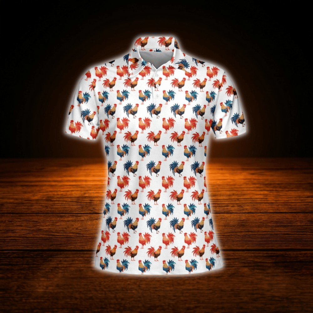 Rooster Golf Polo Shirts For Women, Chicken Golf Shirt For Ladies