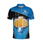 Custom Beer Bowling Polo Shirt Mens, Custom Beer Bowling Team Shirts BE0034