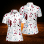 Par Then Bar Flamingo Golf Polo Shirts For Women, Flamingo Golf Shirts For Ladies