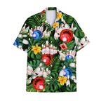 Green Tropical Bowling Hawaiian Shirt For Men And Women, Tropical Bowling Shirt BZ0314