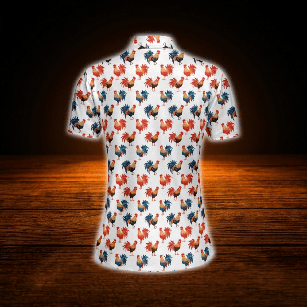 Rooster Golf Polo Shirts For Women, Chicken Golf Shirt For Ladies