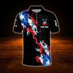 Custom Texas Flag Bowling Men Polo Shirt, Custom Texas Team Bowling Shirt