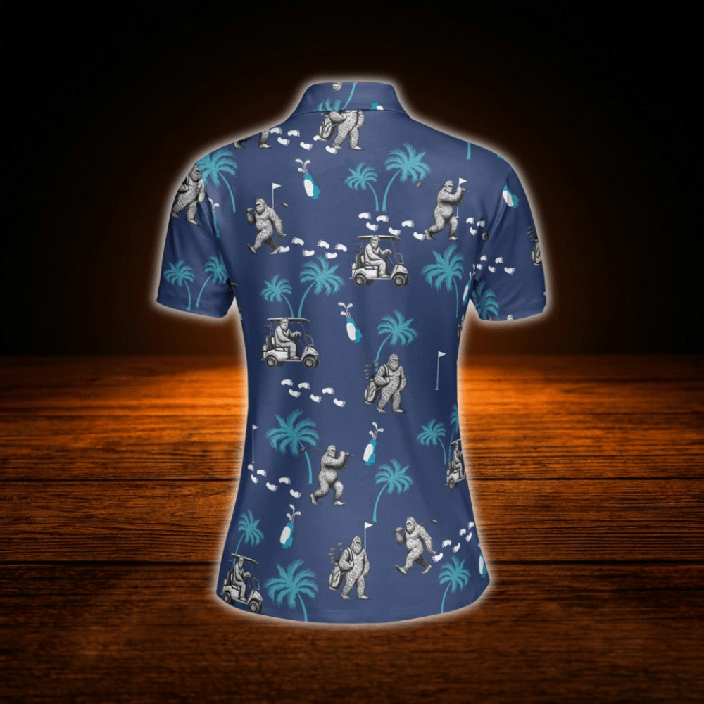 Navy Bigfoot Women's Golf Polo Shirts, Bigfoot Golf Shirts For Women
