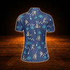 Navy Bigfoot Women's Golf Polo Shirts, Bigfoot Golf Shirts For Women