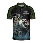 Custom Men's Skull Fishing Darts Polo Shirt, Custom Skull Darts Team Shirts DE0058