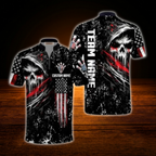 Custom Skeleton Bowling Jersey For Men, Custom Skull Bowling Shirt Team