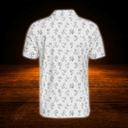 Dachshund Wiener Men's White Golf Polo Shirts, Dog Dachshund Golf Shirts