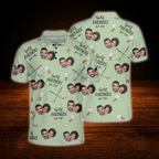 Golf Partners For Life Custom Face Matching Golf Polo Shirt For Men And Women, Custom Photo Couples Golf Shirts