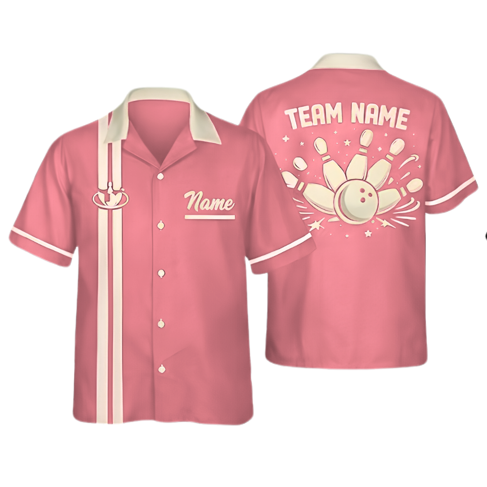 Custom Vintage Mens Black Hawaiian Bowling Shirt, Custom Vintage Bowling Team Shirts BZ0380