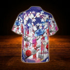 American Flag Bowling Hawaiian Shirt For Men Women, Patriotic 4th Of July Bowling Shirt