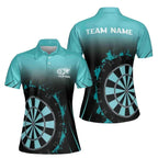 Custom Team Black And Pink Darts Polo Shirts For Women, Custom Ladies Darts Shirts DE0059
