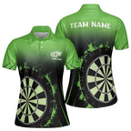 Custom Team Black And Pink Darts Polo Shirts For Women, Custom Ladies Darts Shirts DE0059