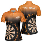 Custom Team Black And Pink Darts Polo Shirts For Women, Custom Ladies Darts Shirts DE0059
