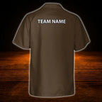 Custom Vintage Brown Bowling Hawaiian Shirt, Custom Bowling Team Shirt Vintage