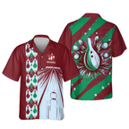 Custom Vintage Bowling Hawaiian Shirt For Men, Custom Vintage Argyle Bowling Team Shirts BE0009
