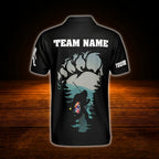 Custom Bigfoot Billiard Polo Shirt For Men, Custom Sasquatch Team Billiard Shirt