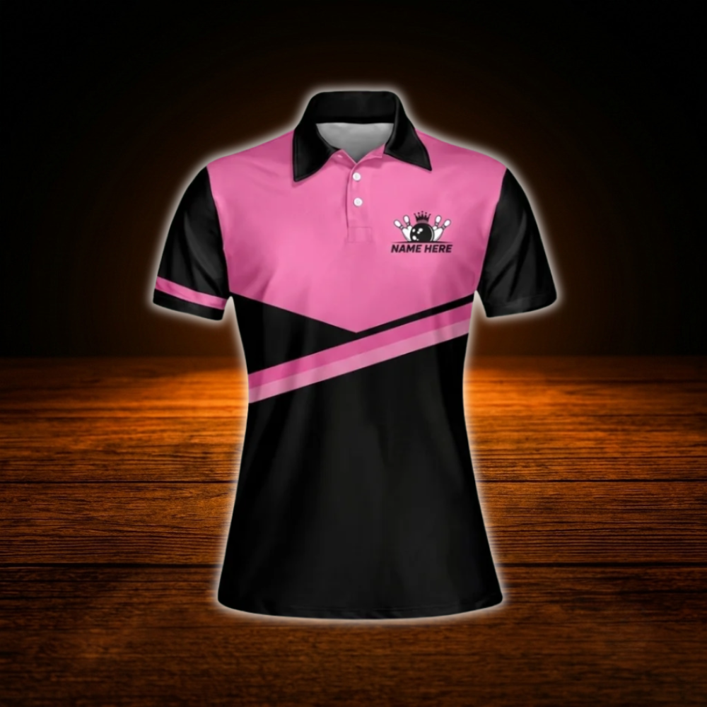 Custom I'm A Classy And A Bit Smart Assy Bowling Girl Polo Shirt Women, Custom Funny Women Bowling Shirt