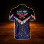 Custom Team Dart Pattern Darts Polo Shirt For Men, Custom Darts Team Shirt