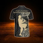 Crazy Grandmaz Custom Tribal Darts Polo Shirt For Men, Custom Tribal Dart Shirt
