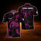 Men's Custom Red Spider Bowling Jersey, Custom Spider Team Bowling Shirt