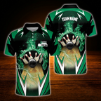 Custom Flame Black Polo Bowling Shirt For Men, Custom Flame Bowling Team Shirts