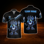 Custom Flame King Ball Bowling Men Jersey, Custom Flame Bowling Shirt Team