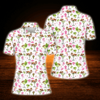 Margarita Cowgirl Golf Polo Shirts For Women, Western Cocktail Golf Shirts For Ladies