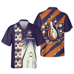 Custom Vintage Bowling Hawaiian Shirt For Men, Custom Vintage Argyle Bowling Team Shirts BE0009