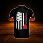 Custom USA Flag Darts Polo Shirt For Men, Custom Patriotic Dart Team Shirts