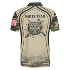 Custom Camo Darts Polo Shirt For Men, Custom Camo Darts Team Shirts DZ0021