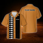 Custom Purple Black Vintage Bowling Hawaiian Shirt, Custom Team Bowling Shirt Vintage