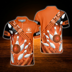 Custom Red Bowling Polo Shirts For Men, Custom Bowling Shirts