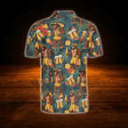 Funny Beer Bigfoot Tropical Men's Golf Polo Shirt, Bigfoot Golf Shirt