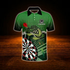 Custom Crocodile Darts Polo Shirt For Men Green, Custom Crocodile Dars Team Shirt