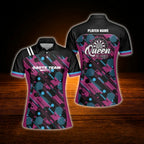 Queen Of Darts Custom Womens Dart Polo Shirt, Custom Team Darts Shirt For Ladies