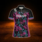 Queen Of Darts Custom Womens Dart Polo Shirt, Custom Team Darts Shirt For Ladies