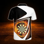 Custom Flame Darts Polo Shirt For Men, Custom Flame Darts Shirt