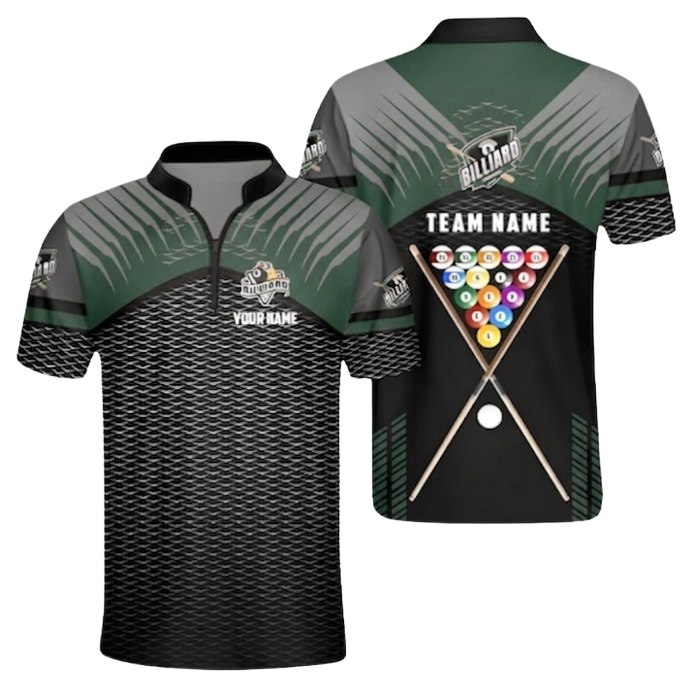Custom Team Red And Grey Billiard Jersey Shirt Mens, Custom Billiards Pool Shirts BIZ0030