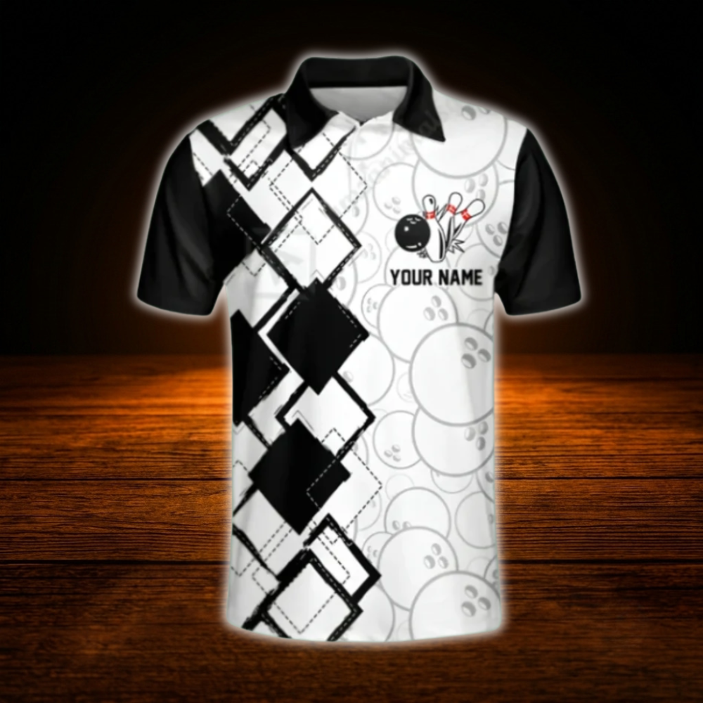 Custom American Flag Camo Bowling Polo Shirts For Men, Custom Patriotic Bowling Team Shirts (Copy)