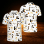 Golf And Beer That's Why I'm Here Skeleton Beer Men's Golf Polo Shirts, Funny Beer Golf Shirts
