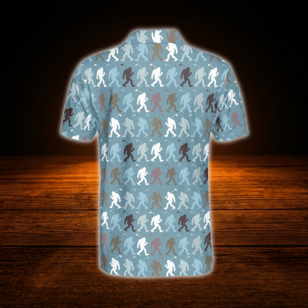 Custom Bigfoot Men's Polo Golf Shirt, Custom Bigfoot Golf Shirt
