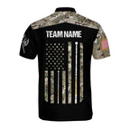 Custom Skull Camo Billiard Jersey For Men, Custom Skull Camo Patriotic Billiard Team Shirts BIZ0037